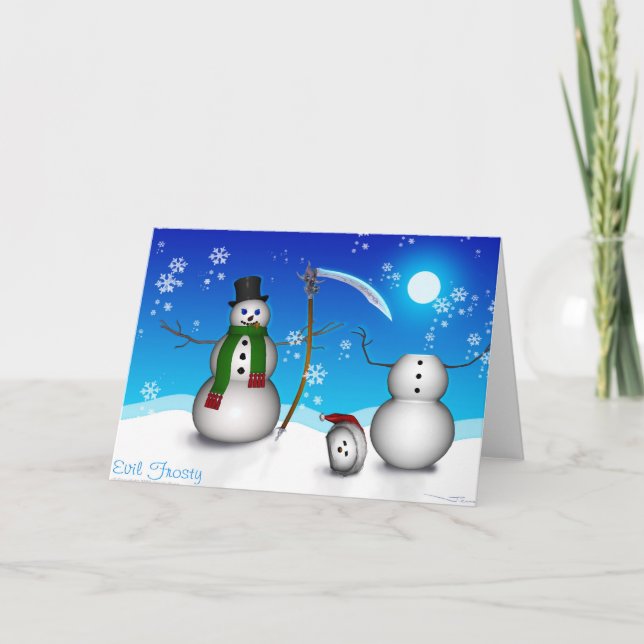 Evil Frosty (Card) Holiday Card (Front)