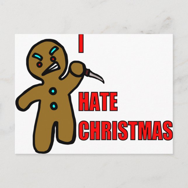 Evil Gingerbread Man Postcard (Front)
