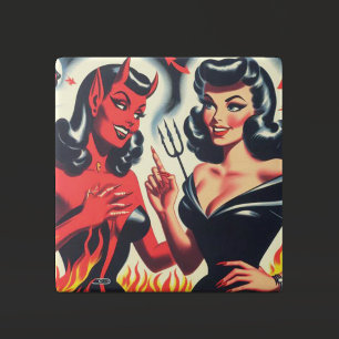 Evil Girls Ceramic Tile