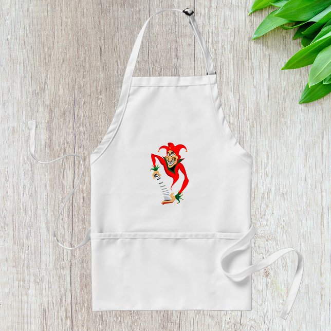 Evil Grinning Jester Joker with Jack-in-the-Box  Standard Apron (Creator Uploaded)