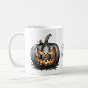 Evil Halloween Pumpkin Coffee Mug