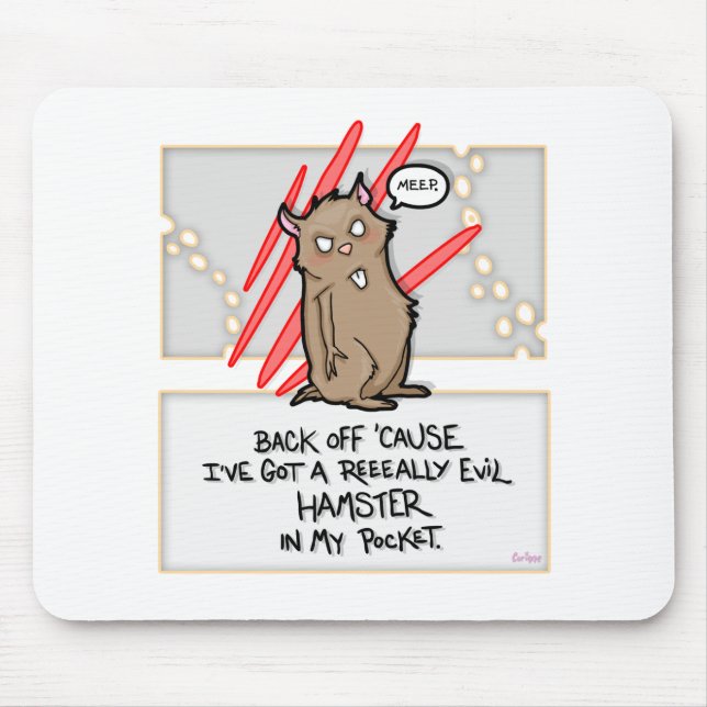 Evil Hamster! Mouspad Mouse Pad (Front)