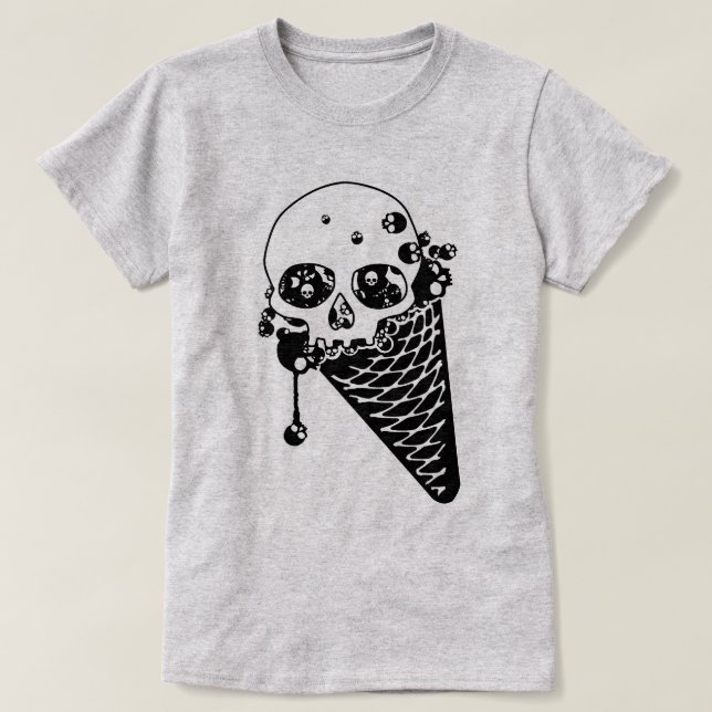 Evil Ice Cream Cone T-Shirt (Design Front)