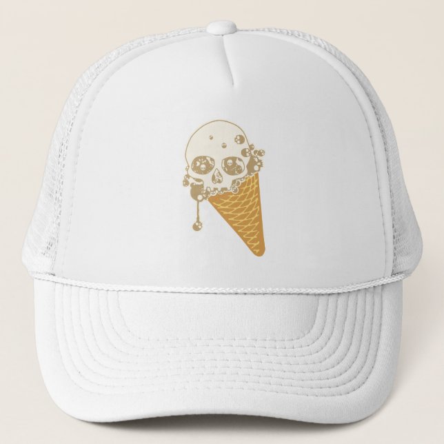 Evil Ice Cream Cone Trucker Hat (Front)