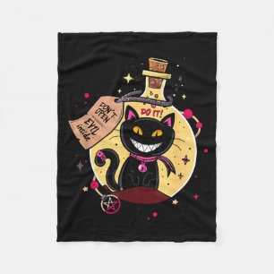 Evil Inside - Fun Cat In A Potion Bottle Fleece Blanket