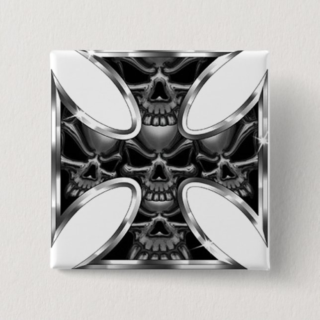 Evil Iron Cross 15 Cm Square Badge (Front)