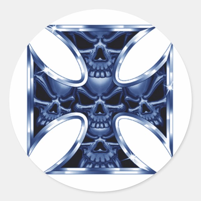Evil Iron Cross 2 Classic Round Sticker (Front)