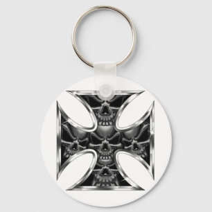 Evil Iron Cross Key Ring
