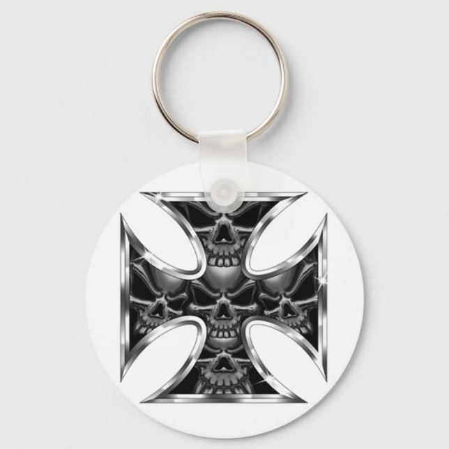 Evil Iron Cross Key Ring (Front)