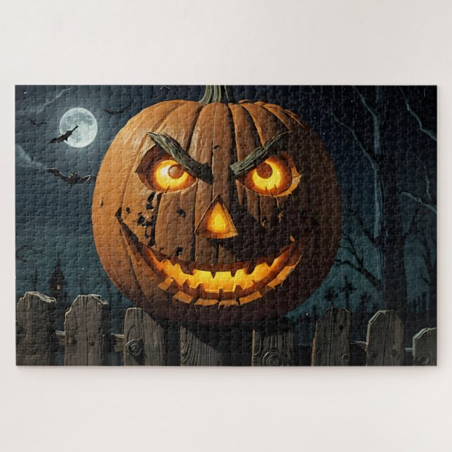 Evil Jack O'Lantern Jigsaw Puzzle (Horizontal)