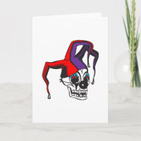 evil jester clown skull