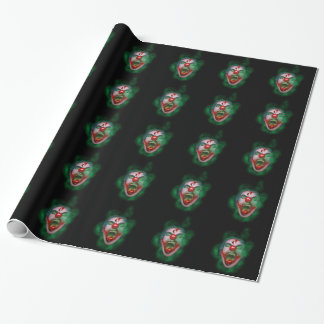 Evil Joker Clown Face Wrapping Paper