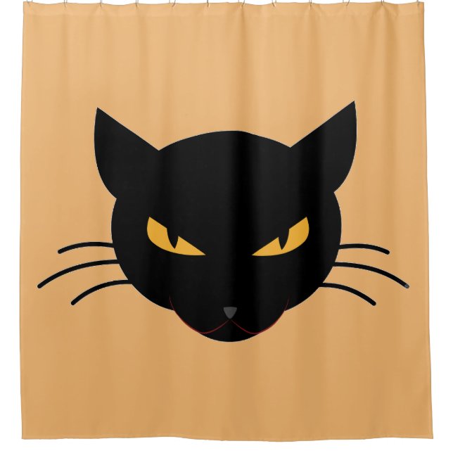 Evil Kitty Shower Curtain (Front)