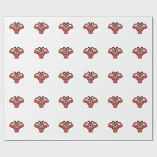 Evil Krampus Christmas Flexing Muscles Fitness Wrapping Paper