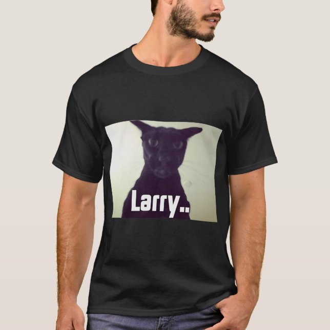 Evil Larry Cursed Cat Meme T-Shirt (Front)