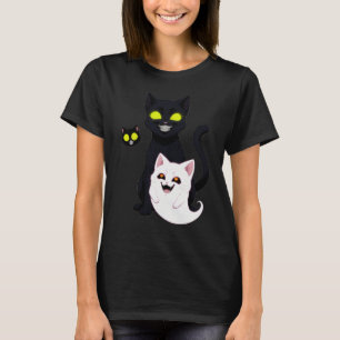 Evil Little Demon Cat Funny Design T-Shirt