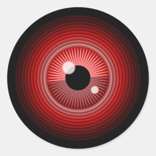 Evil magic red eye of the devil classic round sticker