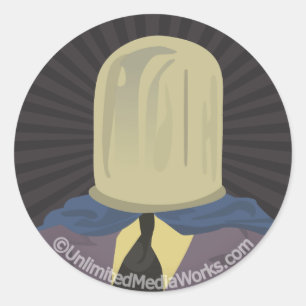 Evil Mastermind Crystal Classic Round Sticker