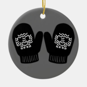 Evil Mittens Ceramic Ornament