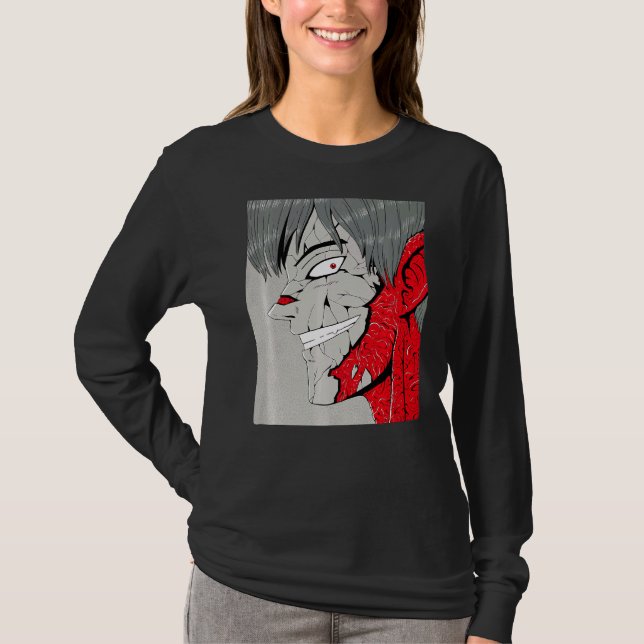 Evil Monster Graphic Demon Devil Harajuku T-Shirt (Front)