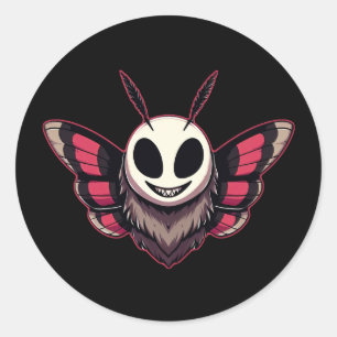 Evil Moth - Mothman Cryptid Classic Round Sticker