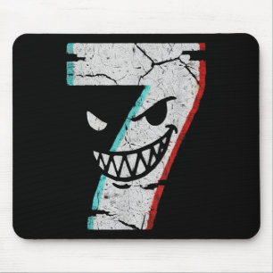 Evil Number 7 Shirt - 7 Ate 9 Joke 67 Meme Hallowe Mouse Pad