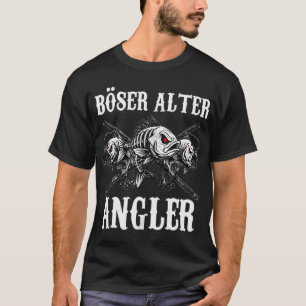 Evil Old Angler – Funny Skeleton Fisherman Desig T-Shirt
