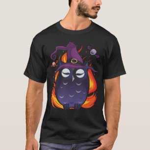 Evil Owl Witch Scary Owl Lover Halloween T-Shirt
