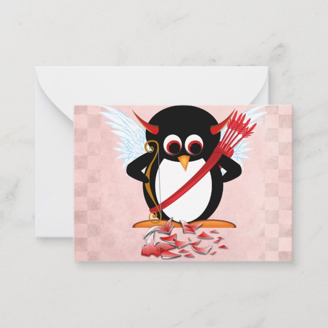 Evil Penguin Valentine cards (Front)