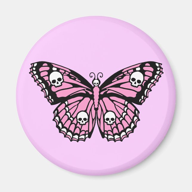 Evil Pink Butterfly Magnet (Front)
