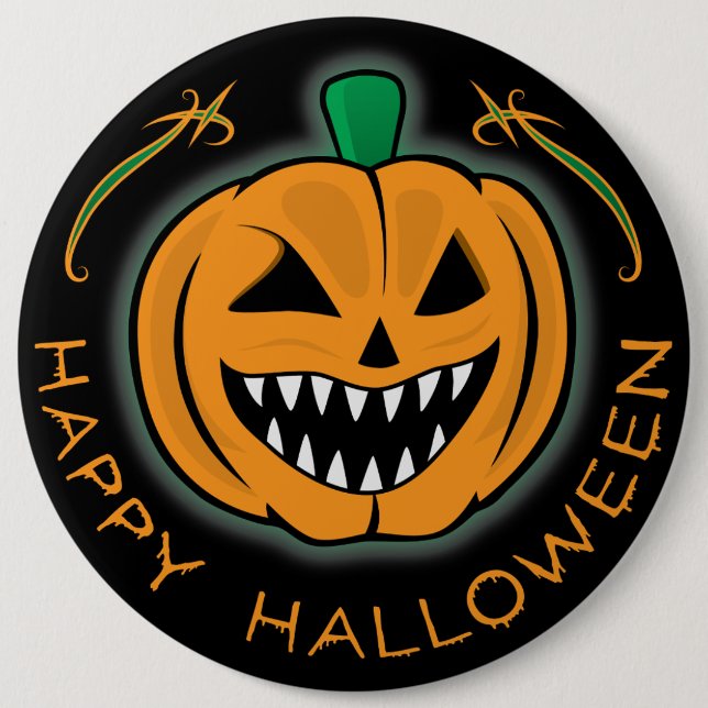 Evil Pumpkin 6 Cm Round Badge (Front)