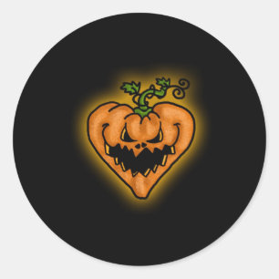 evil pumpkin classic round sticker