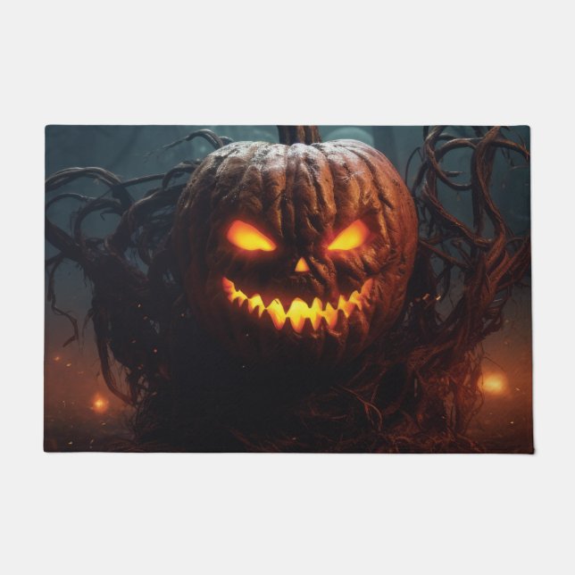 Evil Pumpkin Doormat (Front)