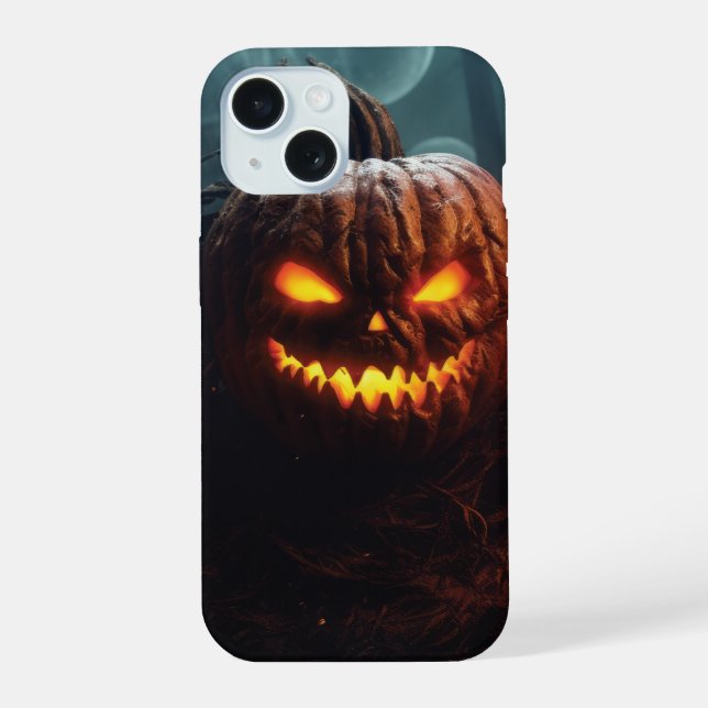 Evil Pumpkin iPhone 15 Case (Back)