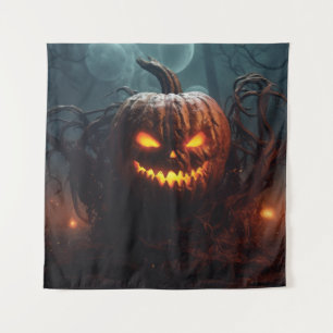 Evil Pumpkin Tapestry