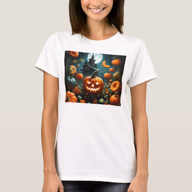 Evil pumpkin white T-Shirt (Front)