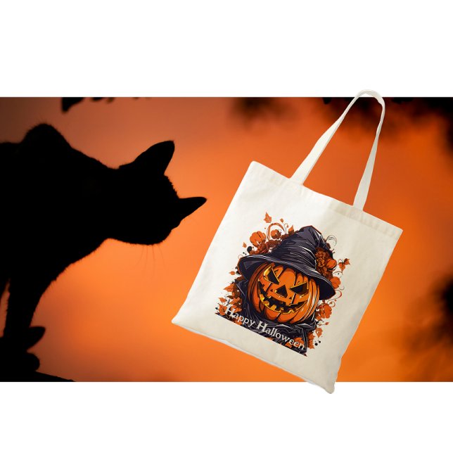 Evil Pumpkin Witch Tote Bag (Creator Uploaded)