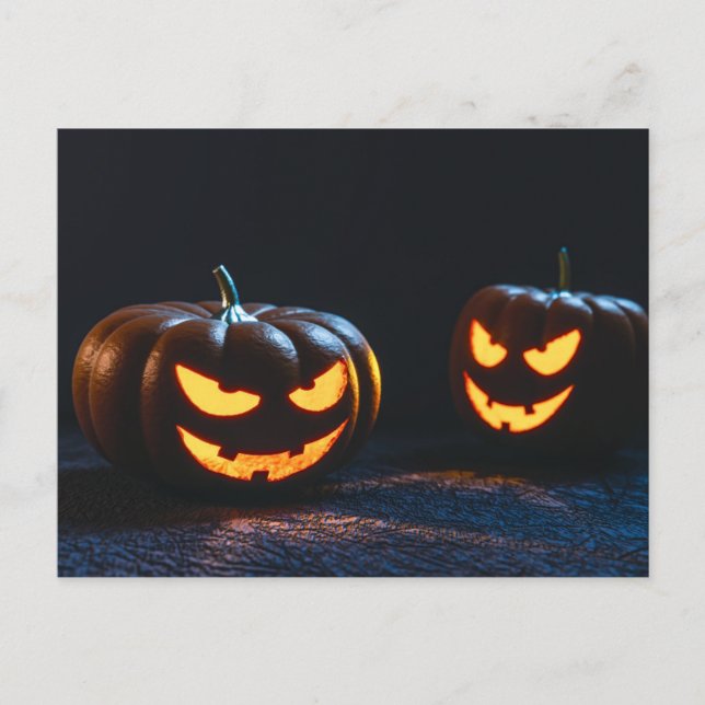 Evil pumpkins smile postcard (Front)