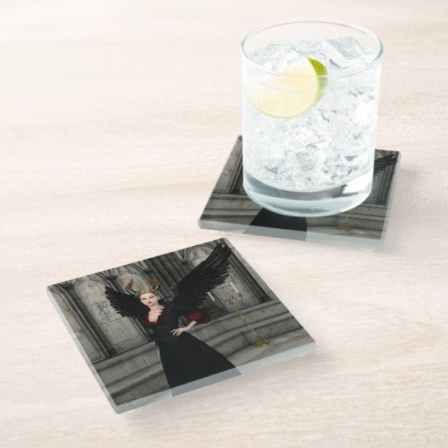 Evil Queen Glass Coaster (Angled)