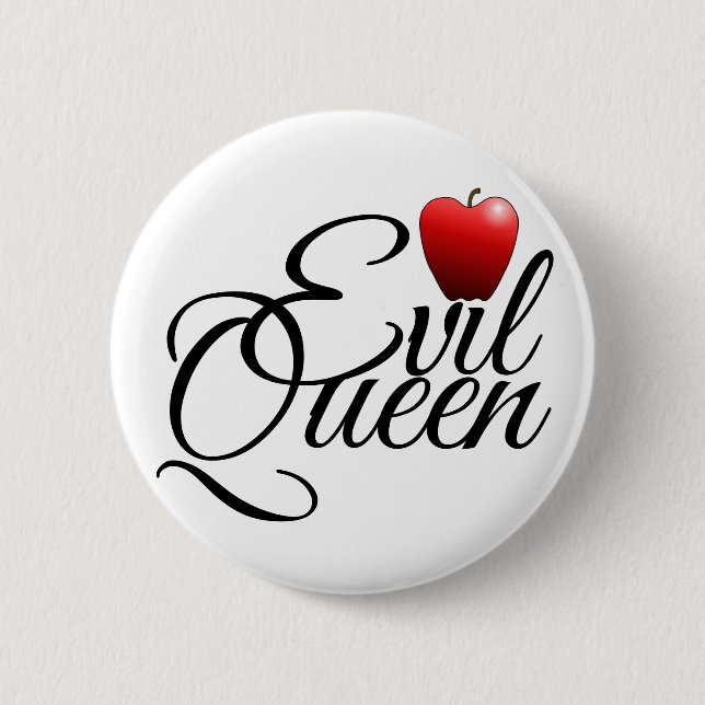 Evil Queen Small Apple Button (Front)