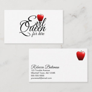 Evil Queen Small Apple Funny Business Card