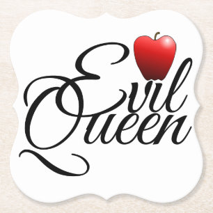Evil Queen Small Apple Paper Coaster