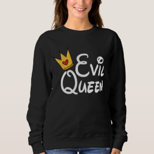 Evil Queen With Crown Black Halloween Costume Funn Sweatshirt