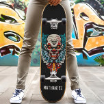 Evil Scary Clown Custom Name Skateboard<br><div class="desc">Evil Scary Clown Custom Name skateboard</div>