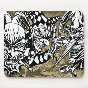 Evil, Scary Clowns Mouse Pad
