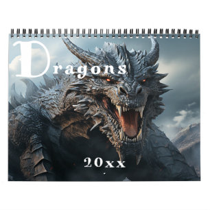 Evil Scary Dragons  Calendar