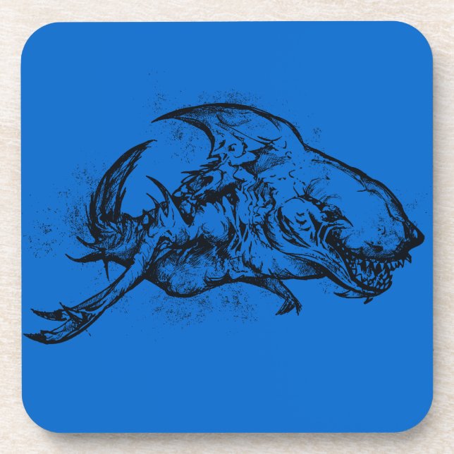 Evil Shark in Black Coaster (Front)