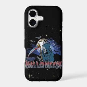 Evil Skeleton In Scary Dark Night Halloween