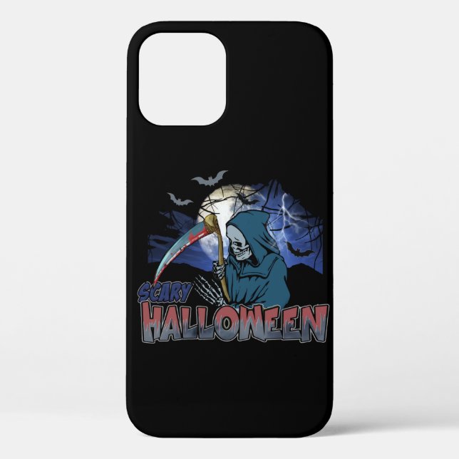 Evil Skeleton In Scary Dark Night Halloween Case-Mate iPhone Case (Back)