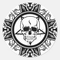 Evil Skull on Cross / Dark / Emo